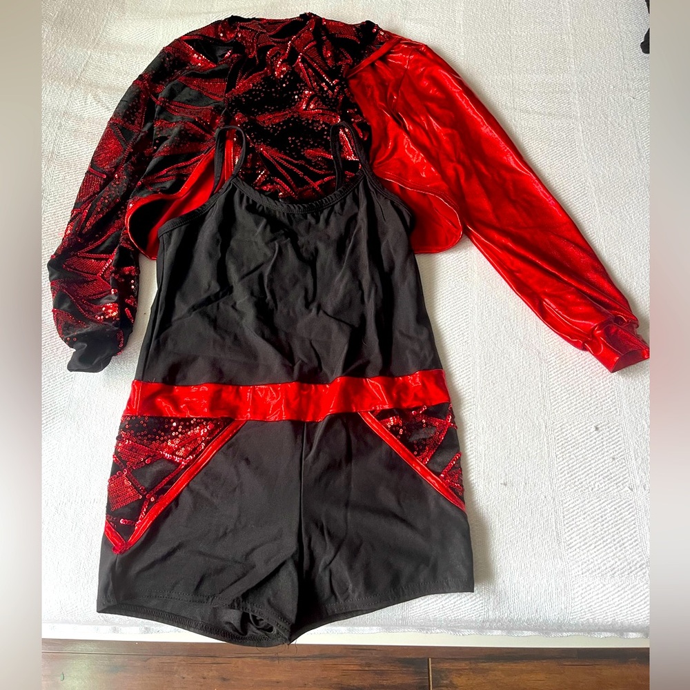 Dance costume with hooded jacket